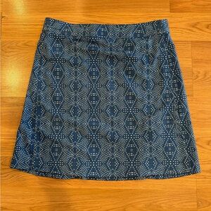 Blue Patterned Women's Skirt